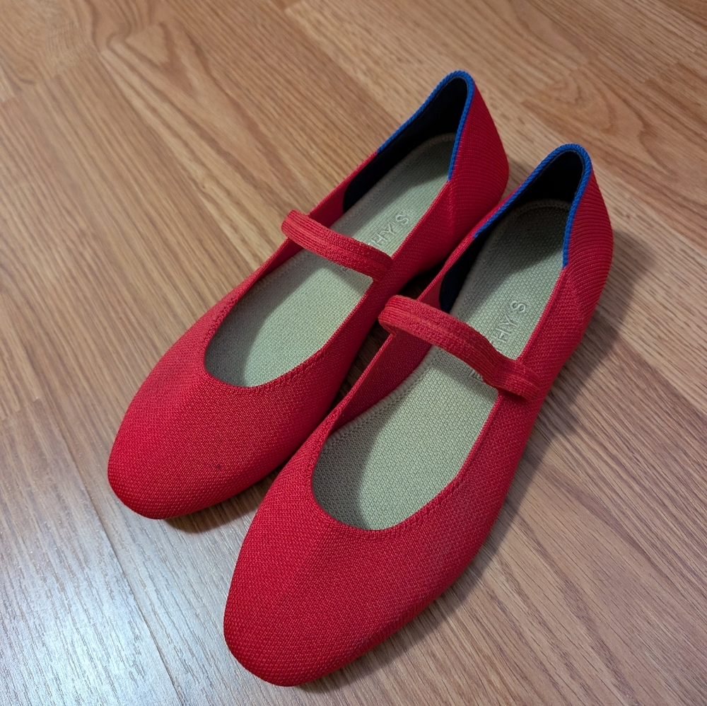 Rothy's Red Mary Jane Ballet Flats 8.5 ❤️🎀